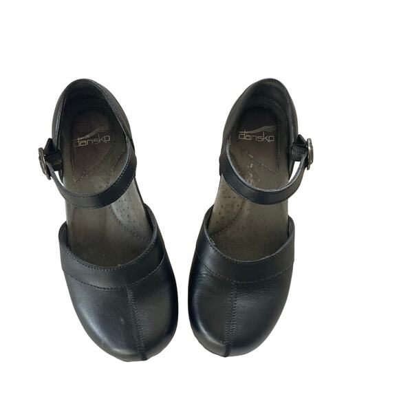 Dansko Black Leather Mary Jane Work Nursing Shoes size EU 37 - Picture 11 of 12